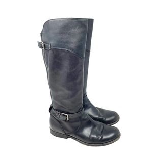 Frye Phillip Riding Boot in Black Leather Size US 9